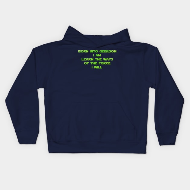 Born into the geekside Kids Hoodie by NatLeBrunDesigns